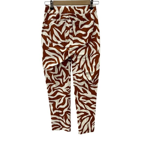 SPANX On-the-Go Ankle Slim Straight Pants Pull On Clay Zebra Brown Women XS - Picture 6 of 16